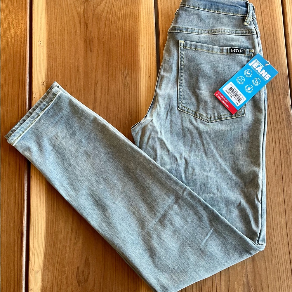 Handup Men’s Slim Straight Jeans • Medium Blue Wash • NWT • Size 32x32